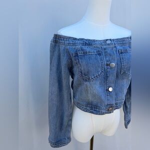 DAZY‎ | Off-Shoulder Denim Top